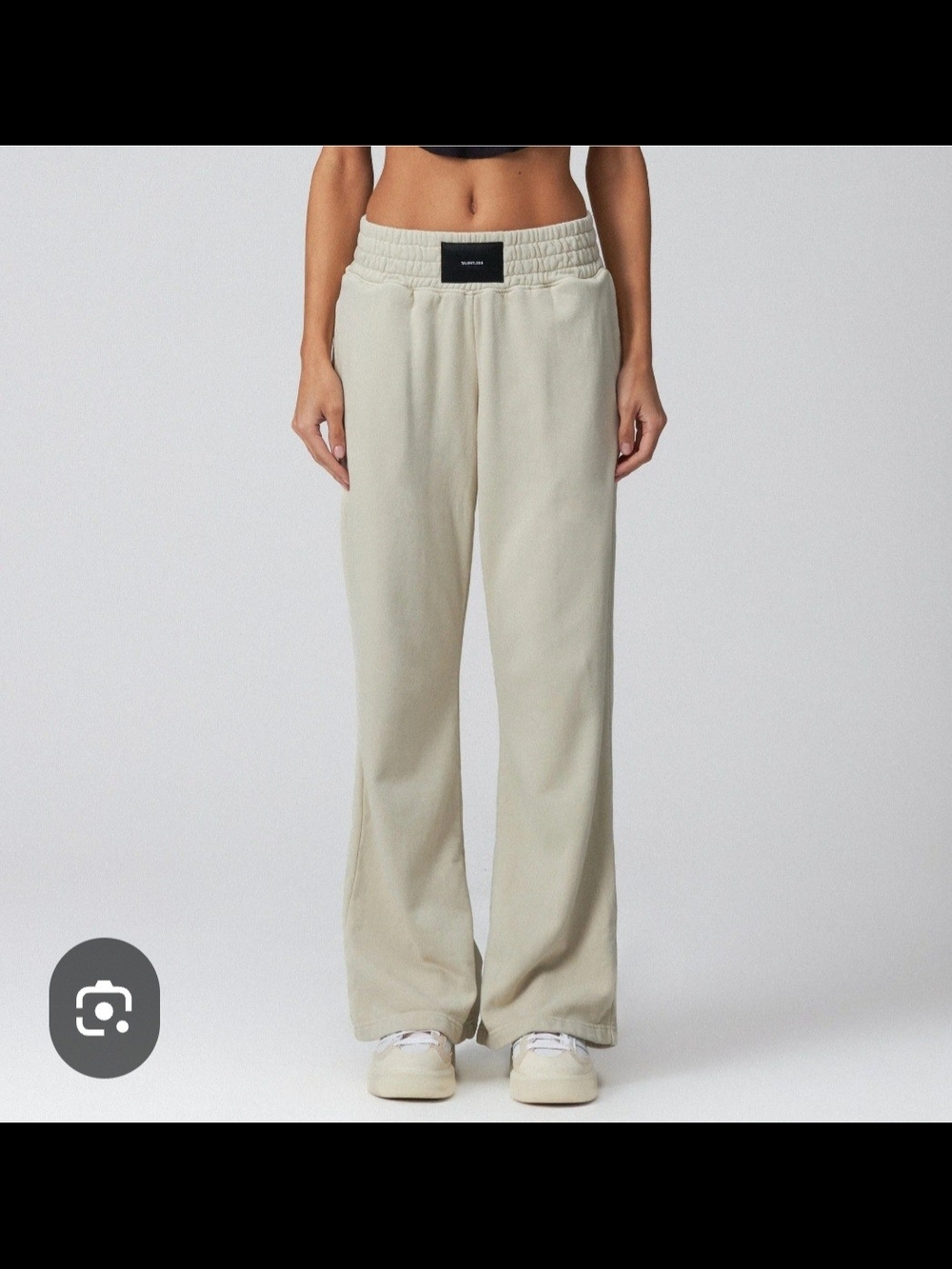 TALENTLESS Cream Wide-Leg Boxing Sweatpants Large